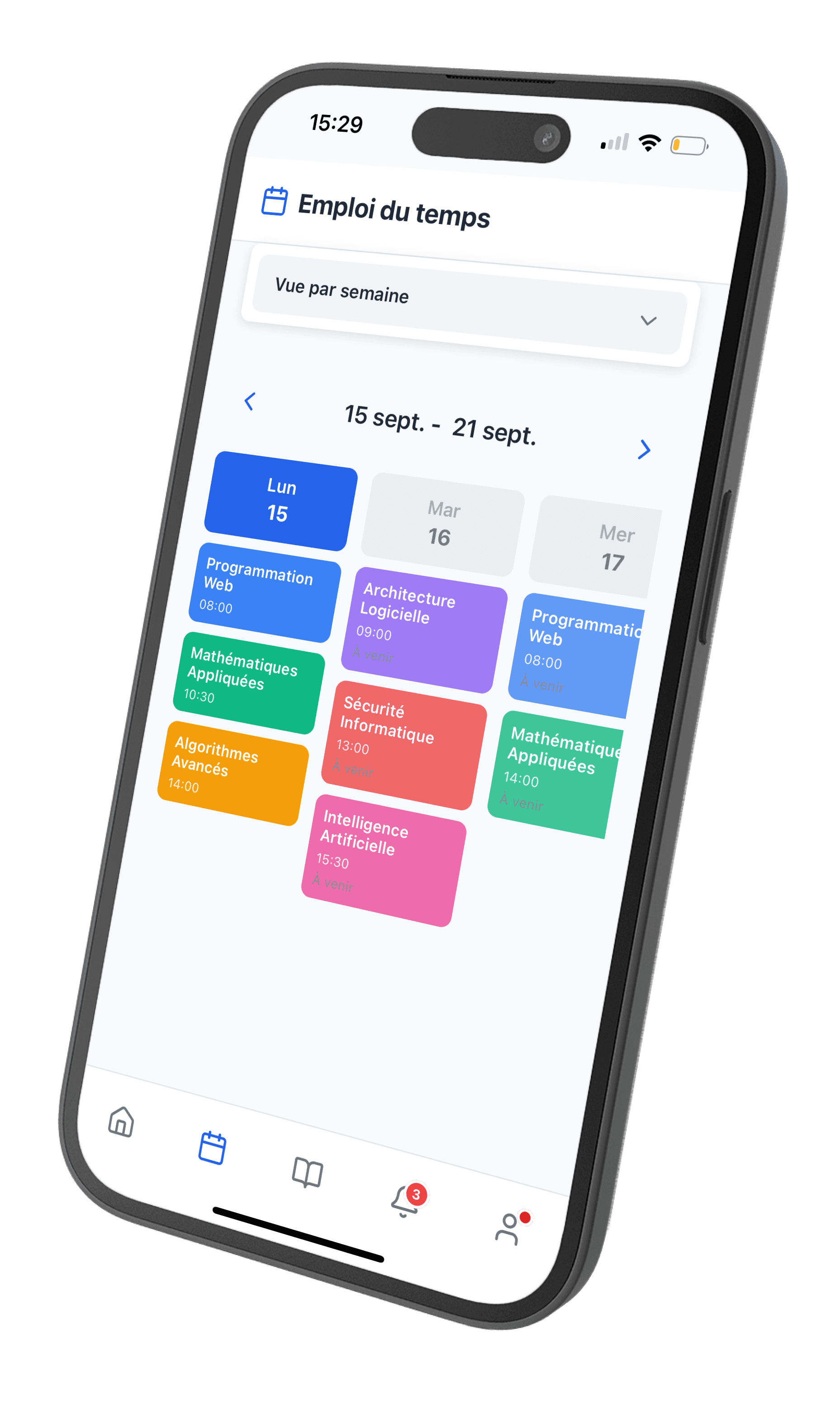 Écran de gestion financière mobile